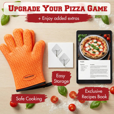 Silicone Pizza Oven Gloves That Handle 500F Like A Boss Waterproof Oven Mitts For Indoor And Outdoor Ovens Non Slip Grip