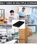 Four Pack 4040 T Slot Aluminum Extrusion Profiles In Anodized Black For European Standard Framing And Linear Motion Guide Rails Perfect For 3D Printers DIY Projects And Automation Equipment in various industrial and DIY settings