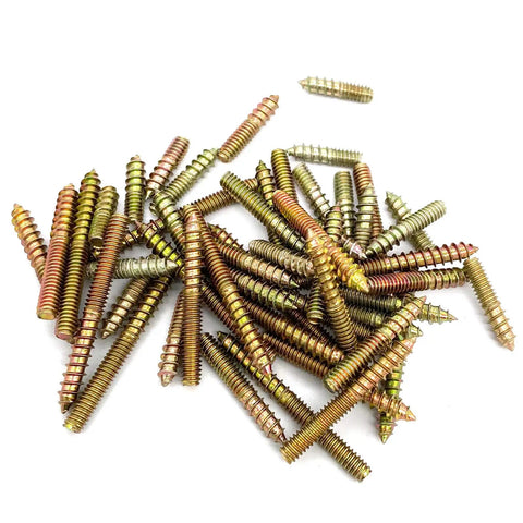 50 Pack Assorted Hanger Bolts Kit With Six Lengths Including 5/32-32 Thread, 5/8 Inch, 3/4 Inch, 1 Inch, 1-1/4 Inch, And 1-1/2 Inch