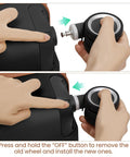 Hands installing Replacement Luggage Wheels For Specific Suitcase Model Black Color Not Compatible With Other Brands Easy Quick Installation
