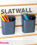 Cup Organizer Set Three Pack For Pegboard And Slatwall, Wall Mount Organizer For Office, Classroom, Workbench with pencils