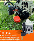 Carburetor For Echo SRM 210 Weedeater Replacement, model RB K75 A021000742, shown with an Echo trimmer on grass
