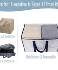 Heavy Duty Moving Bags Set Hassle Free Extra Large Storage Bags With Reinforced Handles And Strong Zippers Foldable for storage