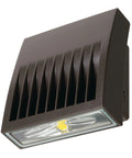Crosstour 18W Bronze Outdoor Integrated LED Wall Pack With Photocontrol 120V, die-cast aluminum, front view