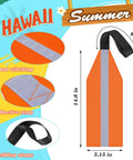 Orange Safety Travel Flag For Kayak And Canoe With Reflective Stripe And Durable Webbing Tow Kit, detailed dimensions