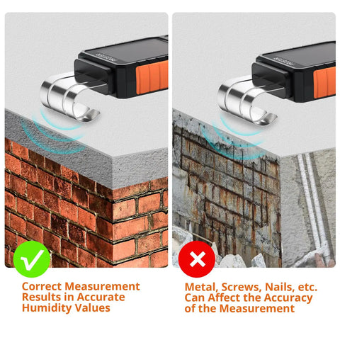 Rechargeable Moisture Meter With Five Modes Pinless 40mm Depth For Walls Floors And Ceilings Do It Yourself Friendly Non Destructive Moisture Testing In Concrete Cement Plaster And Wood measuring brick wall moisture