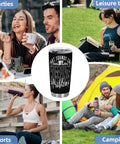 That's My Husband's Problem Gas Station Funny Wife Tumbler Double Wall Stainless Steel Insulated Water Bottle with diverse activities.