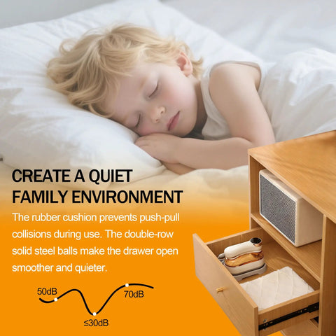 Slick Smooth Ball Bearing Slides 2 Pairs 8 Inch Heavy Duty Full Extension Cabinet Runners in a quiet family setting.