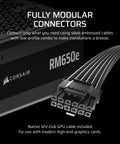 Beefed Up 650W Fully Modular ATX 3 Point 1 Power Supply With PCIe 5 Point 1 Readiness And Cybenetics Gold Efficiency close-up view