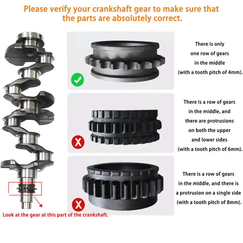 Engine Timing Chain Kit Fits 2.0L L4 Cars Like Elantra Coupe Tucson Kia Soul Forte Koup Replacement With CVVT Intake And Exhaust Gears 24321-2E200 24350-2E201 24370-2E200 Durable Easy Install crankshaft gear guide diagram