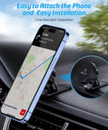Magnetic Car Mount 2 Pack Universal Stick On Dashboard Phone Holder With Strong Magnets And Swift Snap Technology