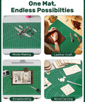 Self Healing Cutting Mat 23 By 35 Inches Large Double-Sided Rotary Cutting Mat For Sewing, Quilting, Scrapbooking, Fabric And Craft Projects With Clear Grid Lines, Angles And Guides, Green A1 used for crafts and model making
