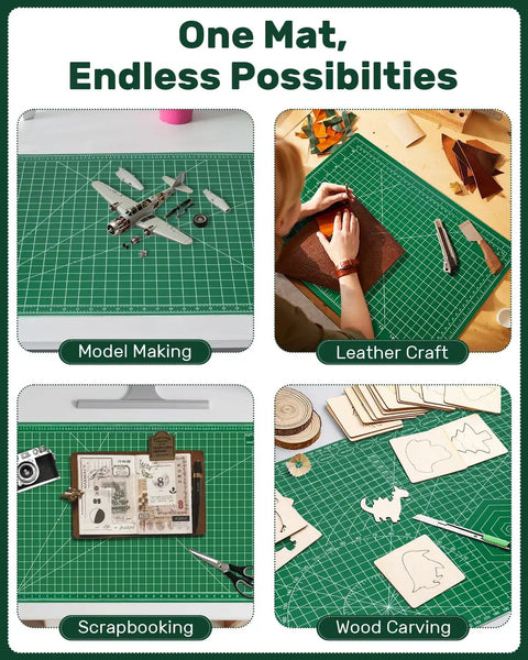 Self Healing Cutting Mat 23 By 35 Inches Large Double-Sided Rotary Cutting Mat For Sewing, Quilting, Scrapbooking, Fabric And Craft Projects With Clear Grid Lines, Angles And Guides, Green A1 used for crafts and model making