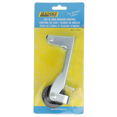 Lift And Lock Anchor Line Control For Boats, Built Tough Zinc Plated Steel Rope Pulley System, Fits One Quarter To Seven Sixteenths Inch Anchor Line, Rustproof Nylon Pulley, Steel Sleeve