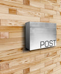 Modern Wall Mounted Mailbox In Rust Resistant Stainless Steel Built For Outdoor Use Weatherproof And Durable Design