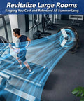 24 Inch Industrial Drum Fan With High Velocity Airflow, Heavy Duty Metal Air Circulator, cooling gym space with treadmill.