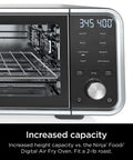 Control panel of Digital Air Fry Pro Countertop Oven with 8-in-1 versatility, featuring precision crisp control technology.