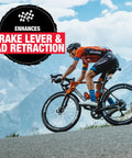 Cyclist using Mineral Oil Bicycle Brake Fluid For Hydraulic Disc Brakes With Low Viscosity For Smooth Lever Feel Quick Pad Return