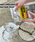 Slick Repair Self Leveling Concrete Crack Filler And Cement Patch Mix For Driveways Patios tight high elasticity waterproof being applied.