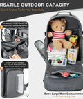 Open Dad Gear Tactical Diaper Bag Backpack With Changing Pad, Military MOLLE System, Water Resistant 900D Fabric, interior contents