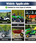Visual of golf cart, ATV, garden wagon, hand truck, wheelbarrow, and lawn mower for Heavy Duty 15x6.00-6 Inner Tube Replacement