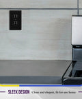 Duplex Receptacle Wall Plate 1 Gang 4.5 X 2.76 Inches Black on kitchen wall, unbreakable polycarbonate