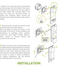 Installation guide for Bubble Glass Outdoor LED Wall Light 13 Inch Dusk to Dawn Sconce Dope Look, wiring and assembly steps