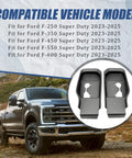 Ford F Series Front Left And Right Bumper Tow Hook Covers 2 Pack For Super Duty 2023 2024 2025 shown with truck