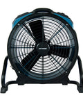 Real Heavy Lifter One Third Hp Sealed Motor Axial Air Mover Fan With Snappy Variable Speed Switch And Three Hour Timer Blue front view with durable black frame.