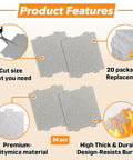 20 Pack Microwave Waveguide Cover Mica Plates Sheets Set, High Thickness Mica Slice for Oven Repair, product features image