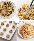 Mixing and scooping cookie dough with Go To 2 Tbsp Cookie Scoop Ice Cream Scooper With Trigger Release 18 8 Stainless Steel