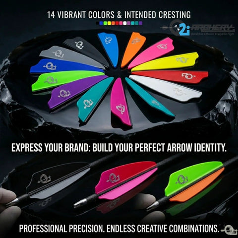 Colorful arrow vanes for White High Performance Arrow Fletching Vanes With Tri Fusion Adhesion Technology For Target Archery