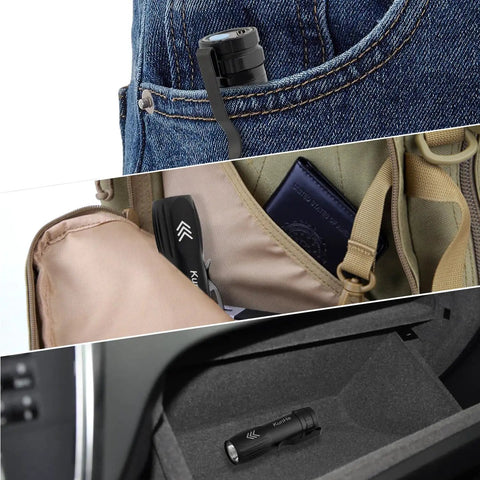 Five Pack Mini USB-C Rechargeable Flashlights in pocket, bag, glove compartment; Tiny Yet Mighty High-Lumen Pocket Lights.