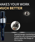 M12x1.25 Thread Repair Kit With Stainless Steel Inserts, showing counterbore tool with recessed lip design.