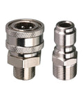 Tool Daily high-pressure washer ball valve kit with 3/8 in quick-connect fittings, chrome-plated, 4500 PSI