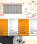 Technical diagram of 4 Axis Nema 23 CNC stepper motor kit with specifications and dimensions for CNC applications.
