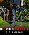 Person holding Cordless 20V Leaf Blower With Dual 2Ah Batteries And Charger Included Lightweight Electric Blower for lawn care