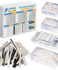 Massive 6390 Pieces 0603 SMD Electronics Component Kit with labeled grids and reels for repair and prototyping, ideal for hobbyists.
