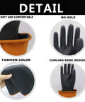 Heavy Duty 18 Inch Latex Work Gloves With Rock Solid Chemical Resistance Built Tough For Industrial Site Cleanup And Heavy Lifting Projects That Really Demand Maximum Durability And Protection, showing hand details and curling edge design.