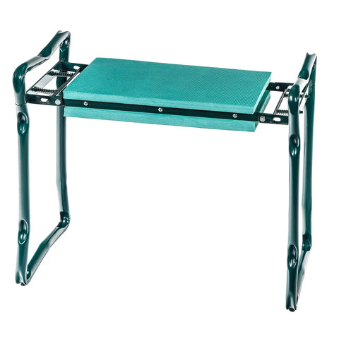 Garden Kneeler And Wide Seat That Flips Into A Comfy Sit Down Stool, Easy Fold For Storage, Sturdy Steel Frame Supports Up To 220 Lbs