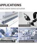Applications of BLAS10 High Precision Mini Linear Servo Actuator for robotics, automation, and industry use.