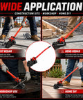 Heavy Duty 2 In 1 Manual Rebar Bender And Cutter Tool Engineered For Precision Leverage Design To Slice And Shape Up To 5/8 Inch Steel Rods With Ease in use on construction site.