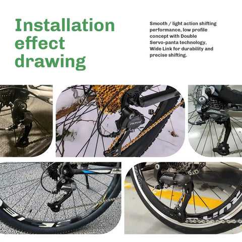 Installation and use of 9 Speed Rear Derailleur Direct Mount For Mountain And Road Bikes With Mega 9 Drive Train, 11T pulleys