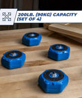 Multipurpose Project Blocks Set Four Hexagon Woodworking Blocks on workbench for Stable Work Surface and Up to 200 Lbs
