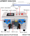 Automatic Wire Stripper Machine With LCD Touchscreen And Cable Cutter 110V Electronic Wire Peeling 0.5 To 30 Mm Stripping Length