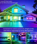 Colorful house and room decor using 65.6ft Neon Rope Lights With App Control And Remote Flexible RGB LED Strip 29 Dynamic Modes IP65 Waterproof Outdoor Neon Lights Music Sync For Gaming Or Bedroom Decor Lit Color Changing LED Strip.