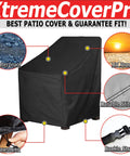 UV Proof Waterproof Outdoor Furniture Cover For 24L x 24W x 36H Black Breathable Dust Proof All Weather Protection showcasing features.