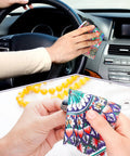 Copkim mandala microfiber cleaning cloths, 6x6 inches, colorful print, for eyeglasses and screens.