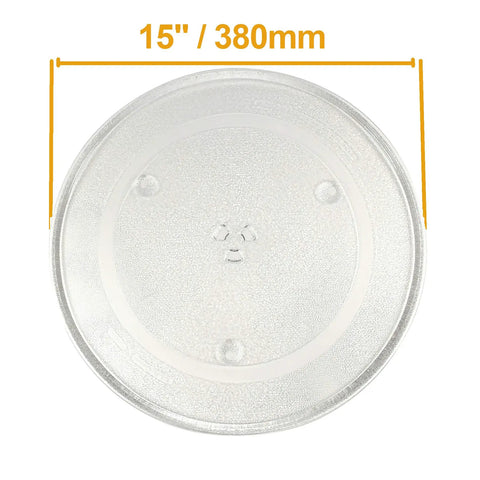 15 Inch Glass Turntable Tray Replacement For Panasonic Microwave Ovens showing 15 inch diameter