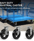 Heavy duty industrial carts with 8 Inch Heavy Duty Caster Wheels Set Of 4 With Two Brakes And Two Swivel Casters.
